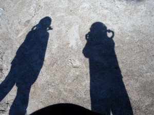 Shadows of Mike and Brian on EVA5