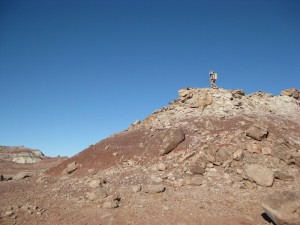 Brian at the height of EVA 1