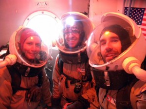 Darrel, Luis, and Brian in the airlock